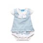 casual baby blue infant girl rompers